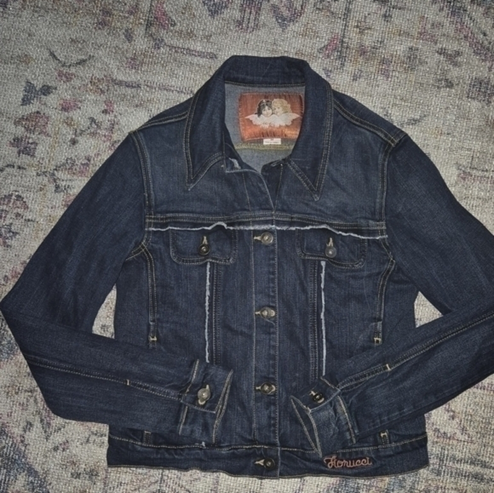 Fiorucci Retro Angel Wings Denim/Jean Jacket Size M